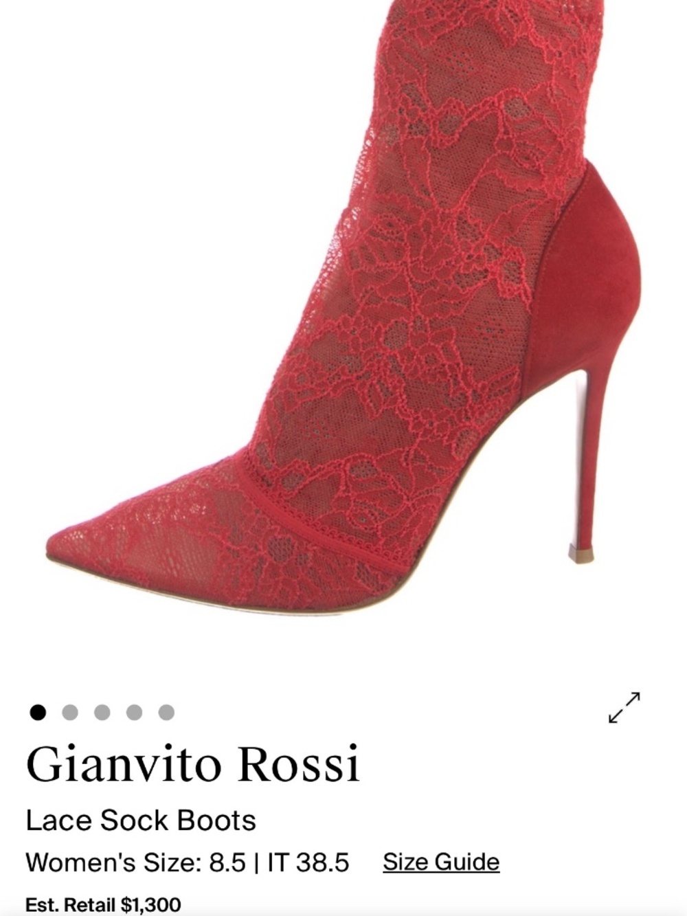 Sexy hot red lace mesh booties Gianvito Rossi Red Lace Sock Boots